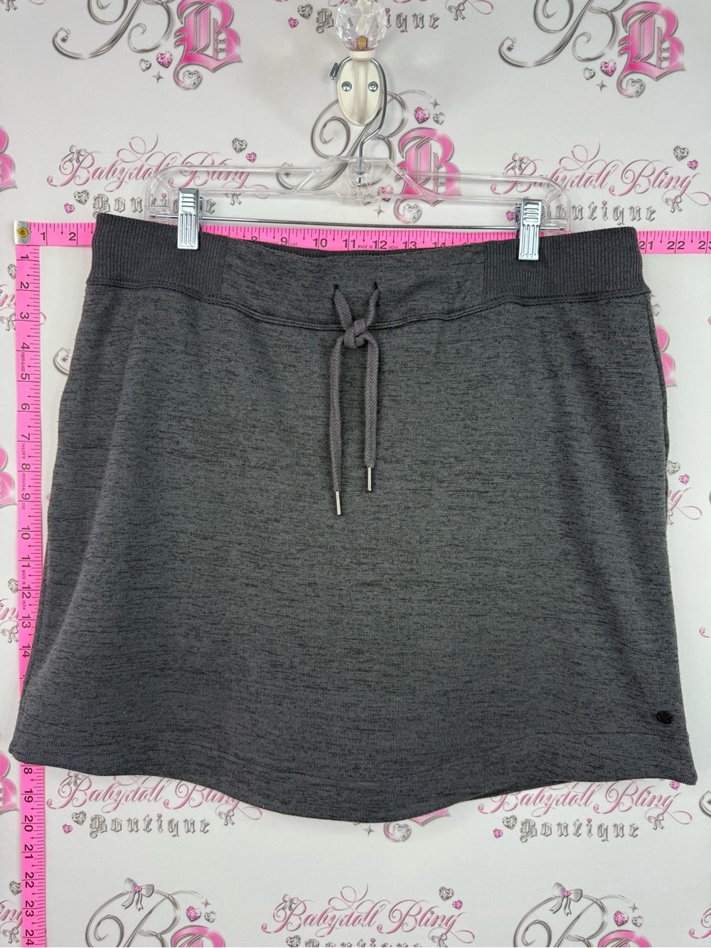 Shambala skirt Cozy Drawstring Knit Skirt - Dark Gray